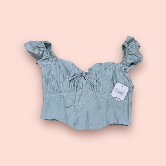 Altar'd State Light Green Ruffle Top - Picture 4 of 8